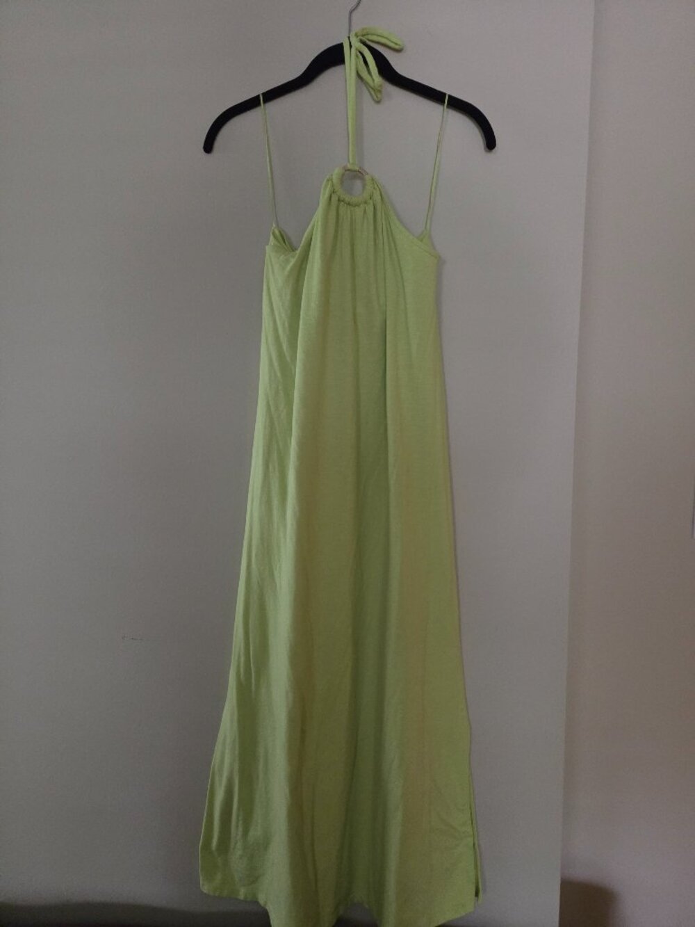 Lime Green Halter Maxi Dress